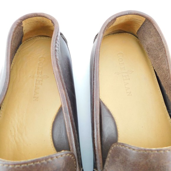 COLE HAAN Brown Leather Driving Slippers Moccasins Slip-on Flat Loafers 11.5 main image 4